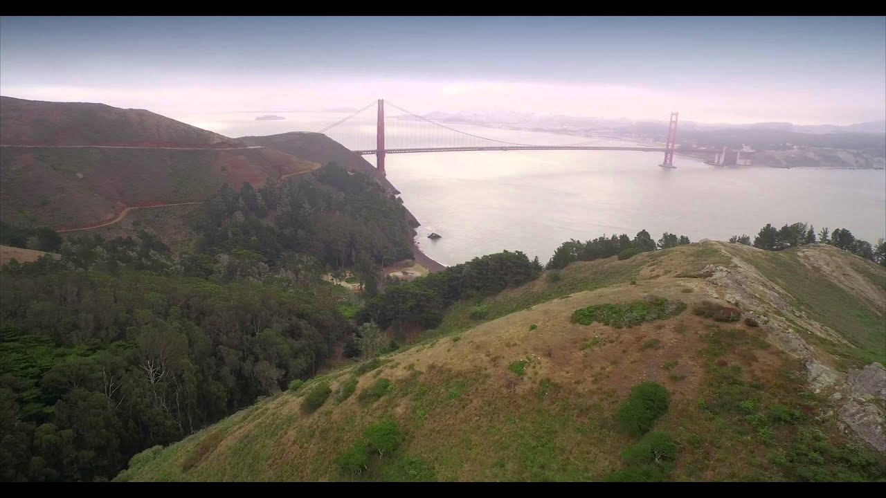 Golden Gate Bridge filmed on a aerial drone from Marin YouTube