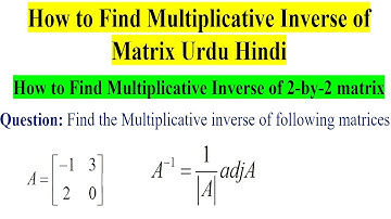How to Find Multiplicative Inverse of Matrix Urdu Hindi - Class 9 Maths Chapter 1 | Naimat Maths