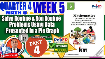 PART 4: Solve Routine & Non-Routine Problems Using Data in a Pie Graph I Math 6 Quarter 4 Week 5