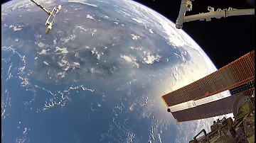 View of Earth during a Space Walk Outside the ISS