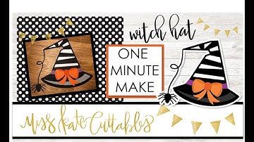 One Minute Make - Witch Hat How To Halloween DIY Tutorial with FREE SVG Files