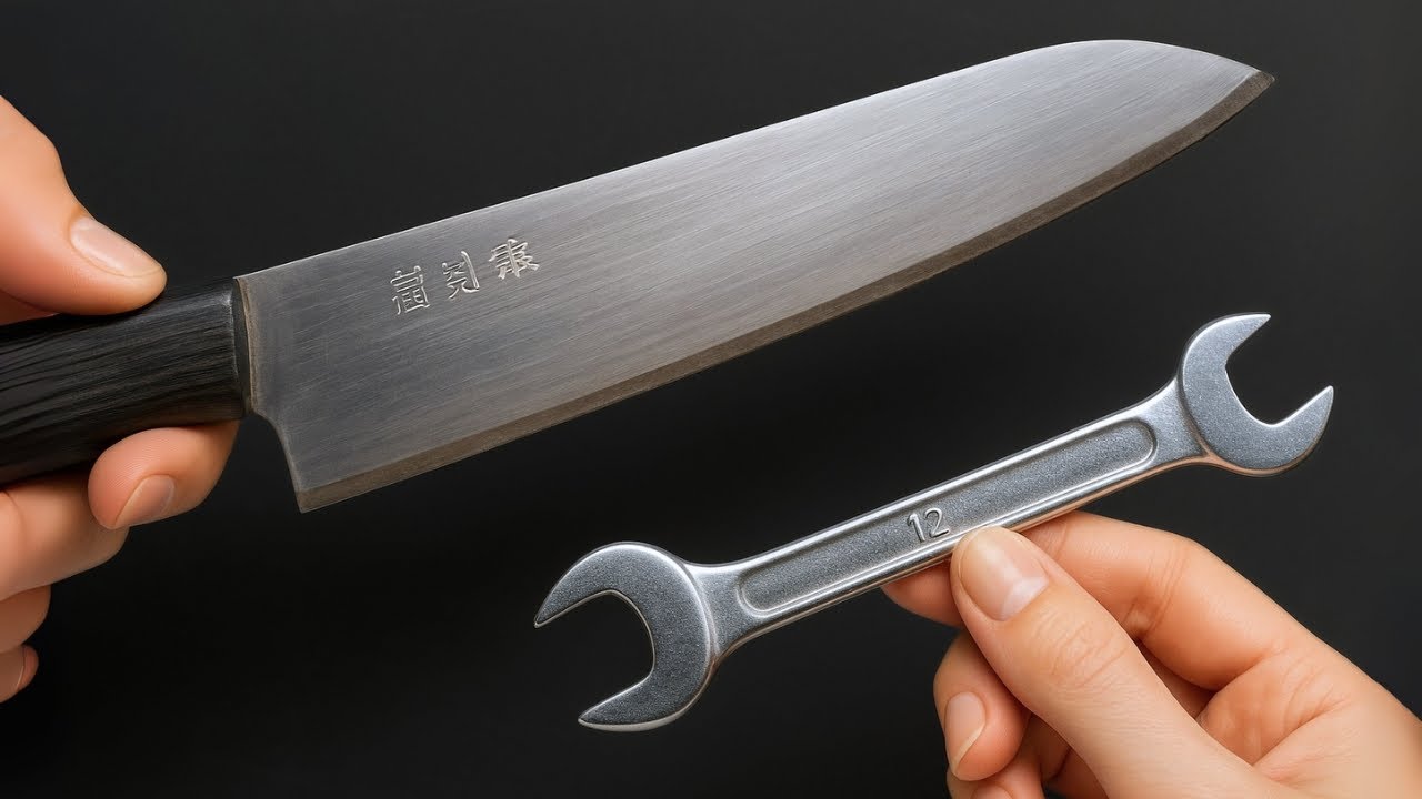 Обычный гаечный ключ снова делает ножи острыми как бритва.
