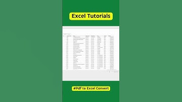 Step-by-Step Guide: Convert PDF to Excel with Excel (No Tools Required) #microsoftexcel #exceltricks