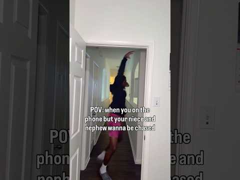 WHEN YOU ON THE PHONE BUT GOTTA CHASE YOUR NIECE AND NEPHEW Shorts