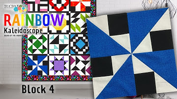 Rainbow Kaleidoscope Block of the Month Quilt Kit (Block #4)