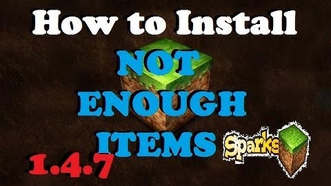 (How to Install) ►Not Enough Items◄ (For 1.4.7)