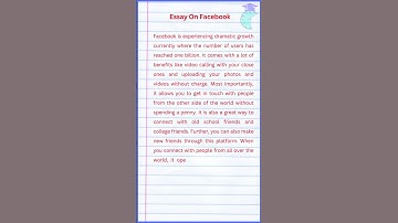 Essay On Facebook
