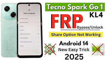 Tecno Spark Go 1 (KL4) FRP Bypass Android 14 Without PC | 1000% Working 2025 Trick #nkmobicare