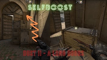 CS GO Dust2 - self boost on box in A Long double doors