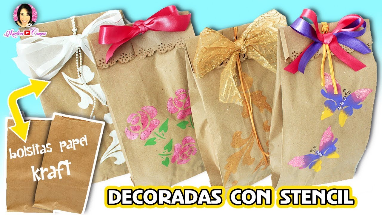 BOLSITAS PARA DULCES de papel Kraft IDEAS FÁCILES Marlene Campos -