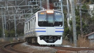 横須賀線普通千葉行きE217系1696SY-32+E217系Y-113ラと横須賀線普通逗子行きE217系1561SY-140+E217系Y-29がJR鎌倉駅〜JR北鎌倉駅間を走行!