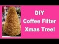 Easy Peasy Coffee Filter Holiday Tree! Stunning Decoration for Christmas!