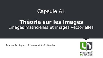 Capsule A1 - Images matricielles et vectorielles