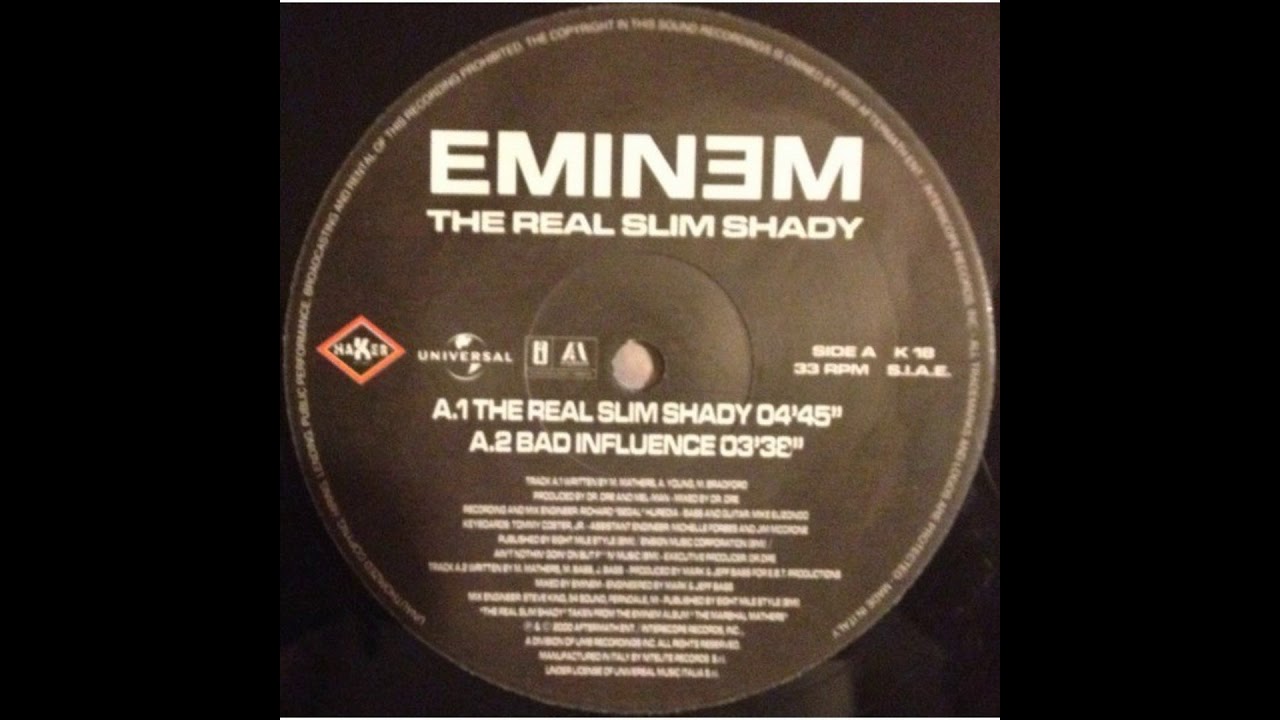 Slim shady текст песни. Bad influence Eminem. Eminem Bad influence альбом. Эминем the real Slim Shady. The real Slim Shady Instrumental.