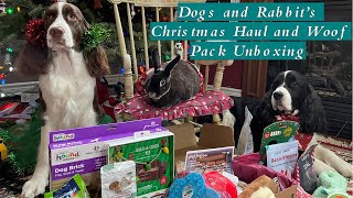 My Dogs and Rabbit's Christmas Haul and Christmas Woof Pack Unboxing🎄