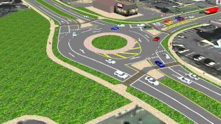 VISSIM Simulation: Two-Lane Hybrid Roundabout