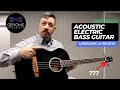 Acoustic electric bass guitar  unboxing  review