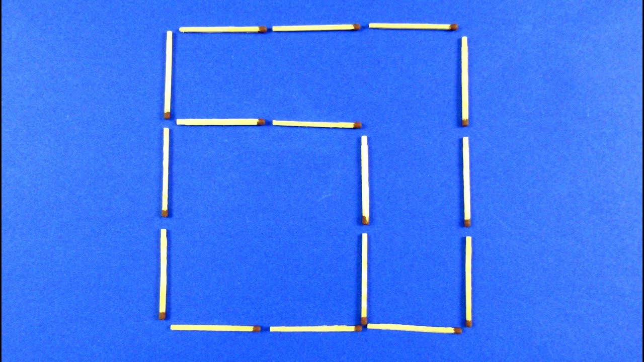 передвиньте 2 спички чтобы получилось 2 квадрата
