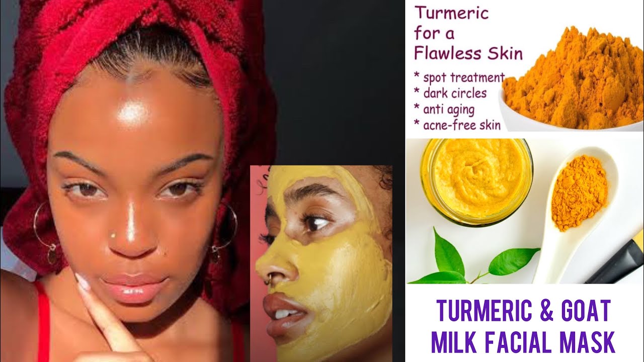 Turmeric & goat milk face mask for glowing, acne repair & fresh skin YouTube