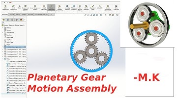 Design Planetary gear drive with motion analysis || SOLIDWORKS TUTORIAL