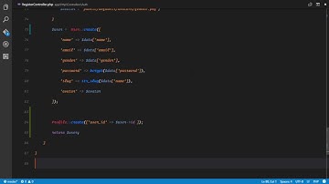Social network in Laravel 5.3 and Vuejs 2.0 #4 - One to one relationship with profile table