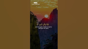 من خشي الرحمن بالغيب قران كريم سورة ق #عبدالملك_محمد