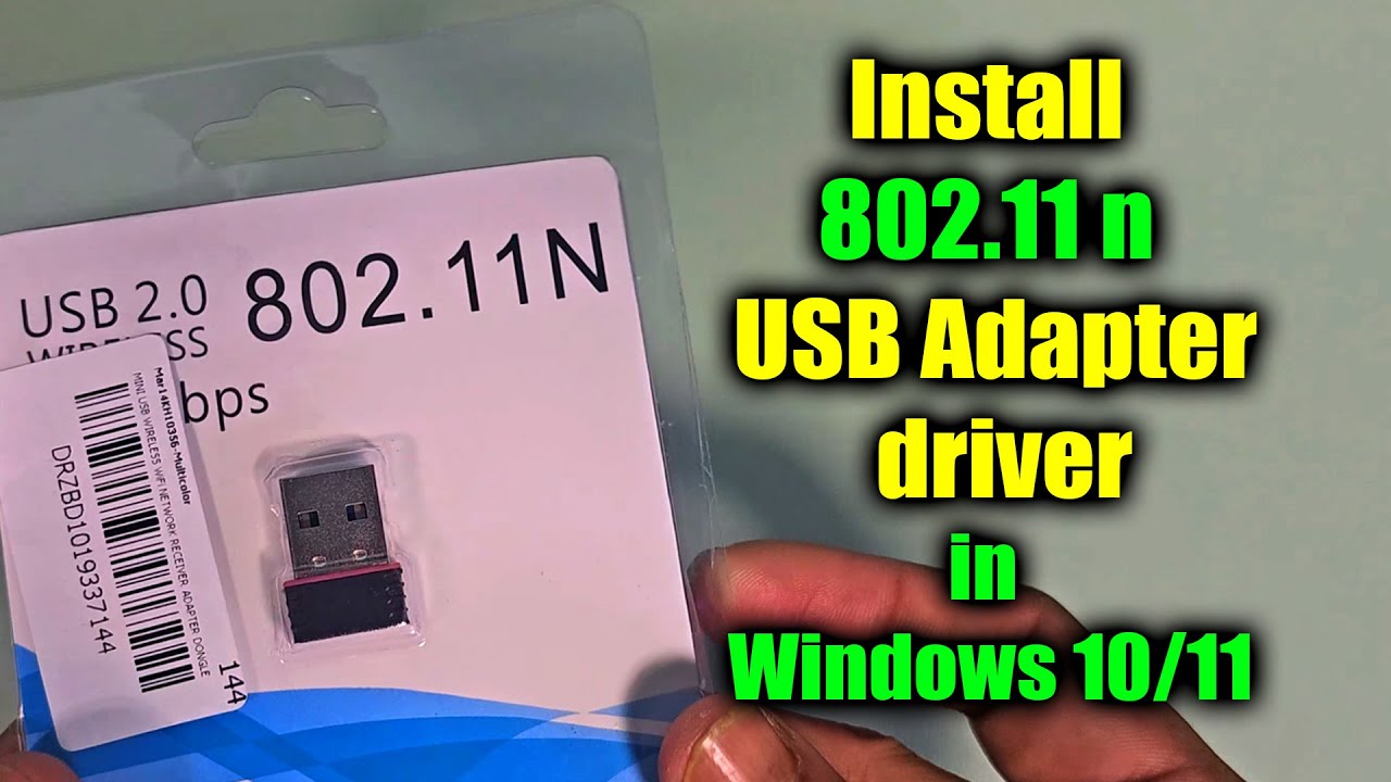 How to install wifi adapter 802 11 n driver for desktop - YouTube