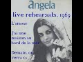 Angela (Greek singer) - Live concert rehearsal, France, 1969