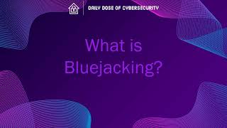 What is Bluejacking? #cybersecurity   #blue #bluejacking