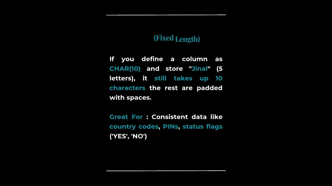 CHAR vs VARCHAR What's the Real Difference