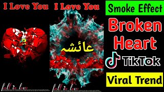 Shockwave Name art | Smoke Effect Name Art | Brocken Heart VFX TikTok Viral Video by Usama Rajput. screenshot 4