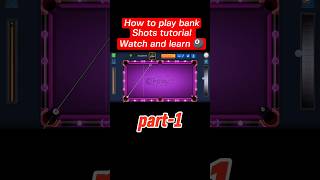 how to Play 8 bal pool bank shots part-1 for beginers.#bankshots #8ballpool #fyp #miniclips #gaming