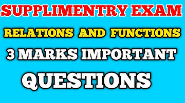 RELATIONS AND FUNCTIONS 3MARKS IMPORTANT QUESTIONS  || REFLEXIVE, SYMMETRIC AND TRANSITIVE