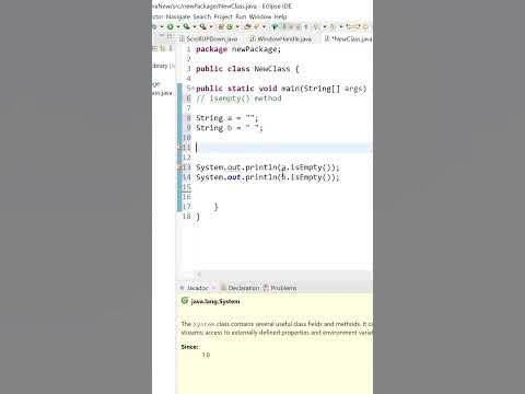 isempty method in java #youtubeshorts #shortvideo #shortsfeed #software ...