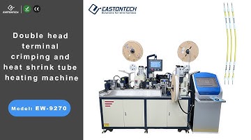 EW-9270 Double head terminal crimping and  heat shrink tube heating machine