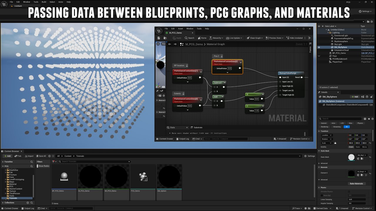 Pcg Graph PCG Basics - Passing Data between Blueprints, PCG graphs, and Materials ...
