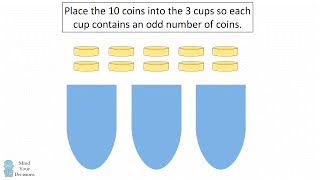 How To Solve The TRICKY 10 Coins, 3 Cups Interview Question