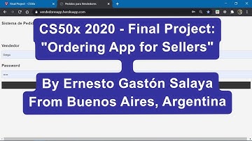 CS50x Final Project: "Ordering app for Sellers"