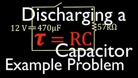 RC Circuit (7 of 8) Discharging a Capacitor, Time Constant, Voltage, Current, Worked Example