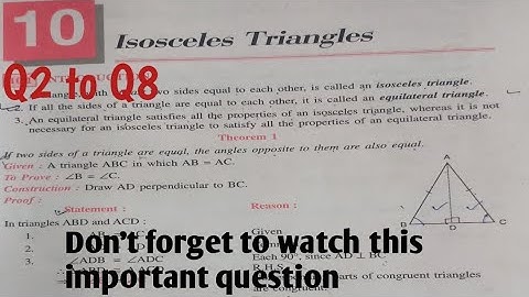 icse|| class 9|| maths || ch-10||isosceles triangle|| Ex-10A|| part two|| concise selina