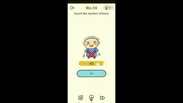 Brain out level 14 Count the number of hairs Walkthrough Solution