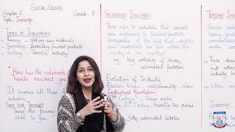 Class 8 - Social Studies - Chapter 5 - Lecture 2 Secondary and Tertiary Industries - Allied Schools