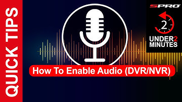 Snelle tips van SPRO: audio-opname inschakelen
