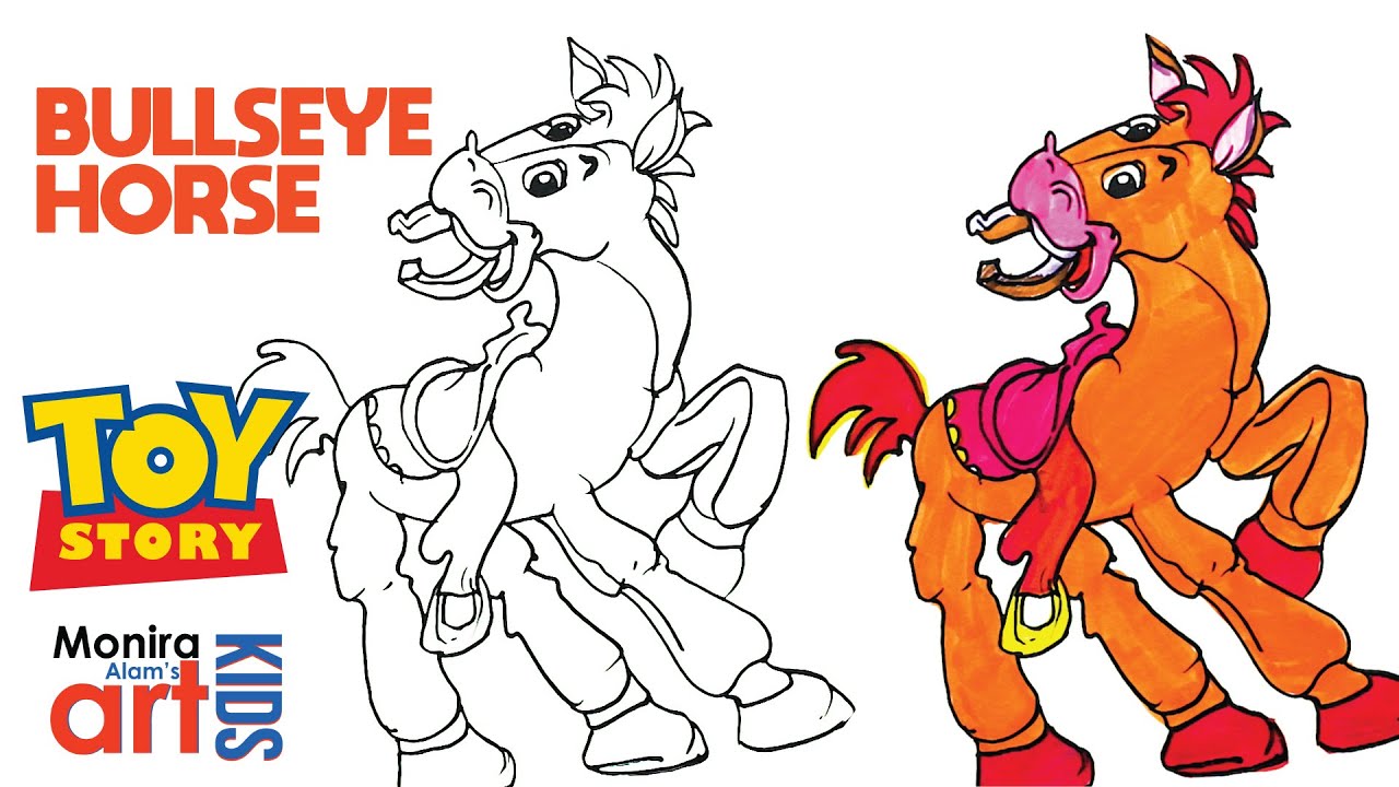 How To Draw Bullseye Horse From TOY STORY - YouTube