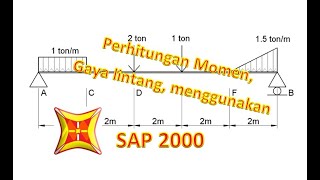 momen dan gaya lintang menggunakan SAP2000