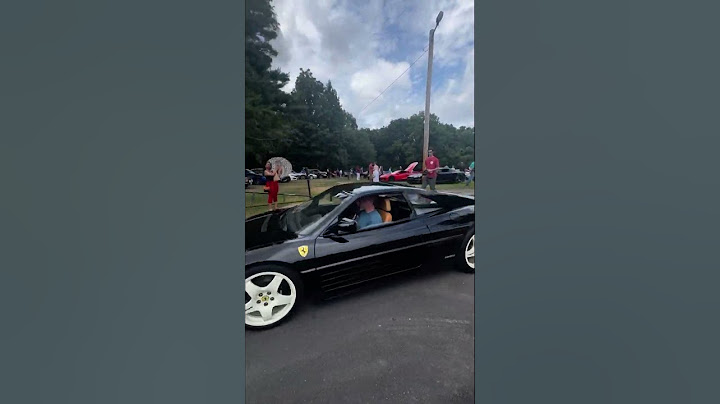 Vintage Ferrari 348 TS leaves cars and coffee #ferrari #348 #carandcoffee
