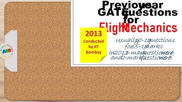 2013 Solved GATE Aerospace Questions for Flight mechanics