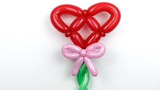 Heart and bow of balloons.Valentine&#39;s Day (Subtitles)