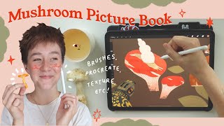 Draw With Me Mushroom Picture Book Spread How I Use Procreate