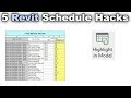 5 Tips and Tricks for Schedules in Revit Tutorial